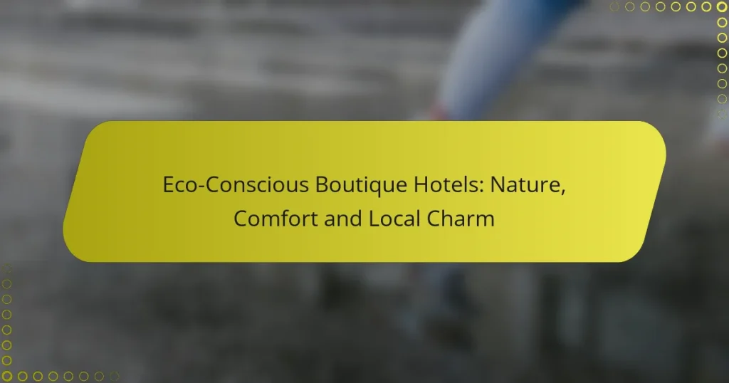Eco-Conscious Boutique Hotels: Nature, Comfort and Local Charm