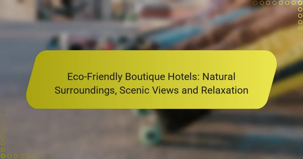 Eco-Friendly Boutique Hotels: Natural Surroundings, Scenic Views and Relaxation