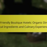 Eco-Friendly Boutique Hotels: Organic Dining, Local Ingredients and Culinary Experiences