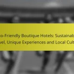 Eco-Friendly Boutique Hotels: Sustainable Travel, Unique Experiences and Local Culture