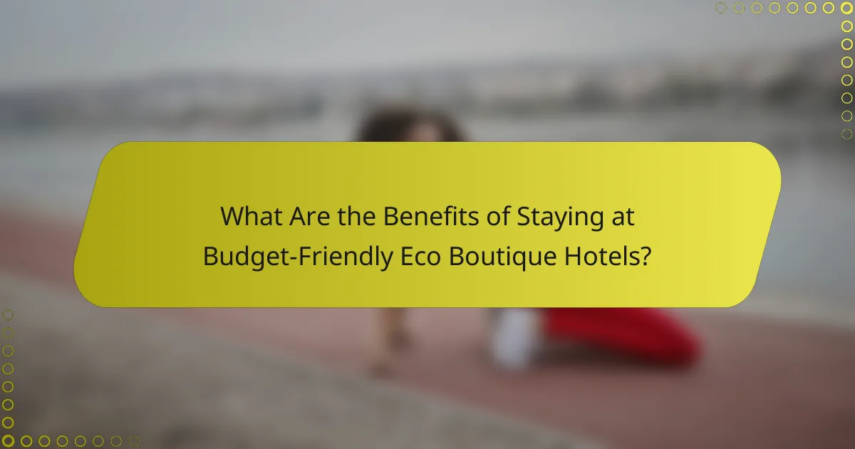What Are the Benefits of Staying at Budget-Friendly Eco Boutique Hotels?