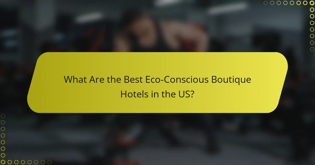 What Are the Best Eco-Conscious Boutique Hotels in the US?