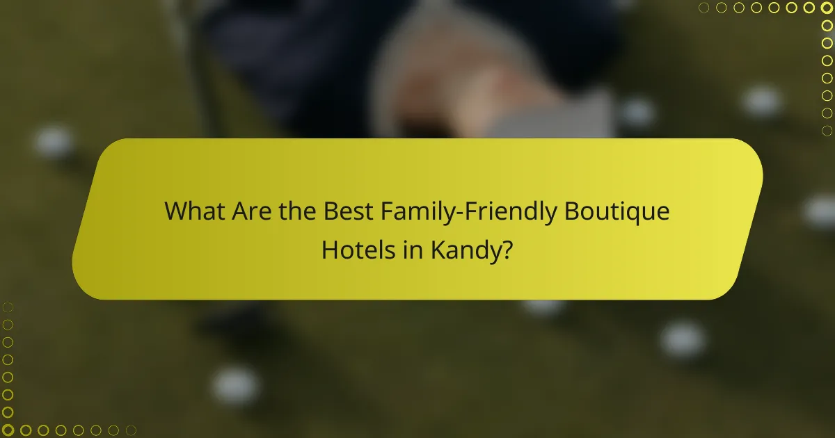 What Are the Best Family-Friendly Boutique Hotels in Kandy?