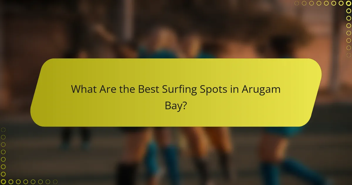 What Are the Best Surfing Spots in Arugam Bay?