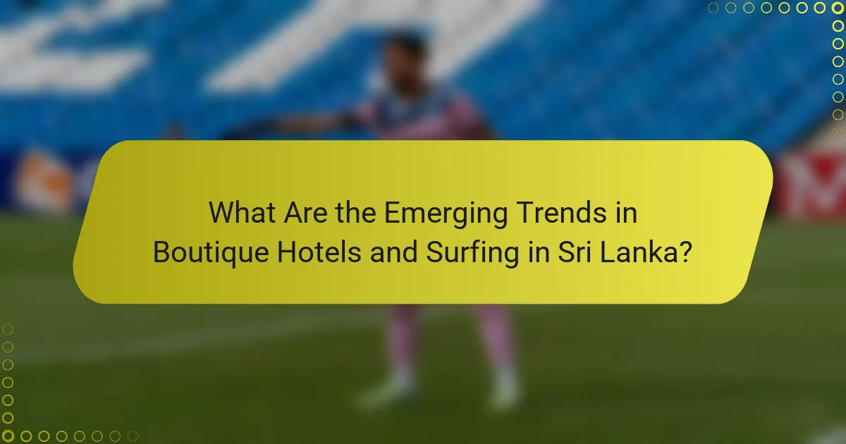 What Are the Emerging Trends in Boutique Hotels and Surfing in Sri Lanka?