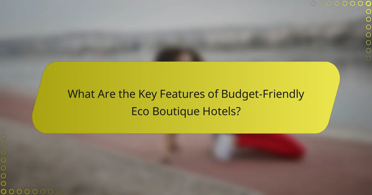 What Are the Key Features of Budget-Friendly Eco Boutique Hotels?