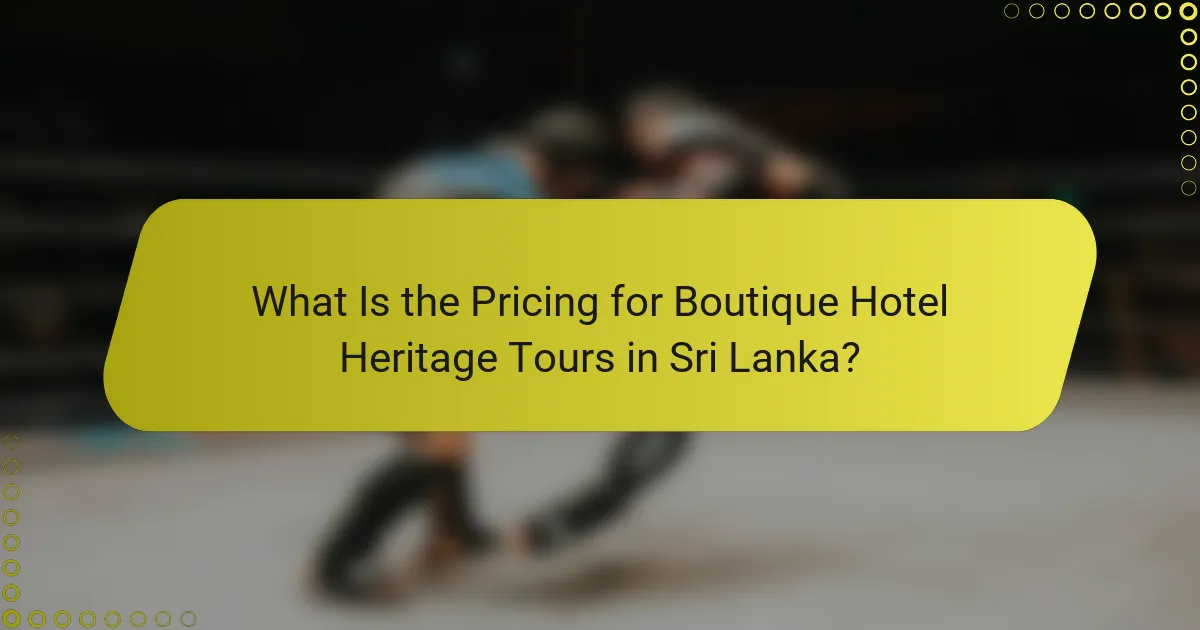 What Is the Pricing for Boutique Hotel Heritage Tours in Sri Lanka?